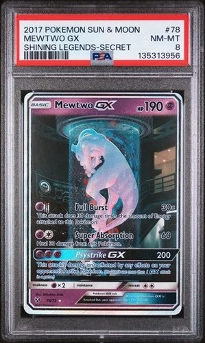 PSA 8 Mewtwo GX - 78/73 - Shining Legends - Pokemon - Read Description