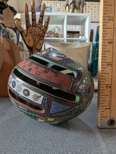 Isidro Ortiz Mata Tonala Spherical 0Objet D'Art Beautifully Decorated