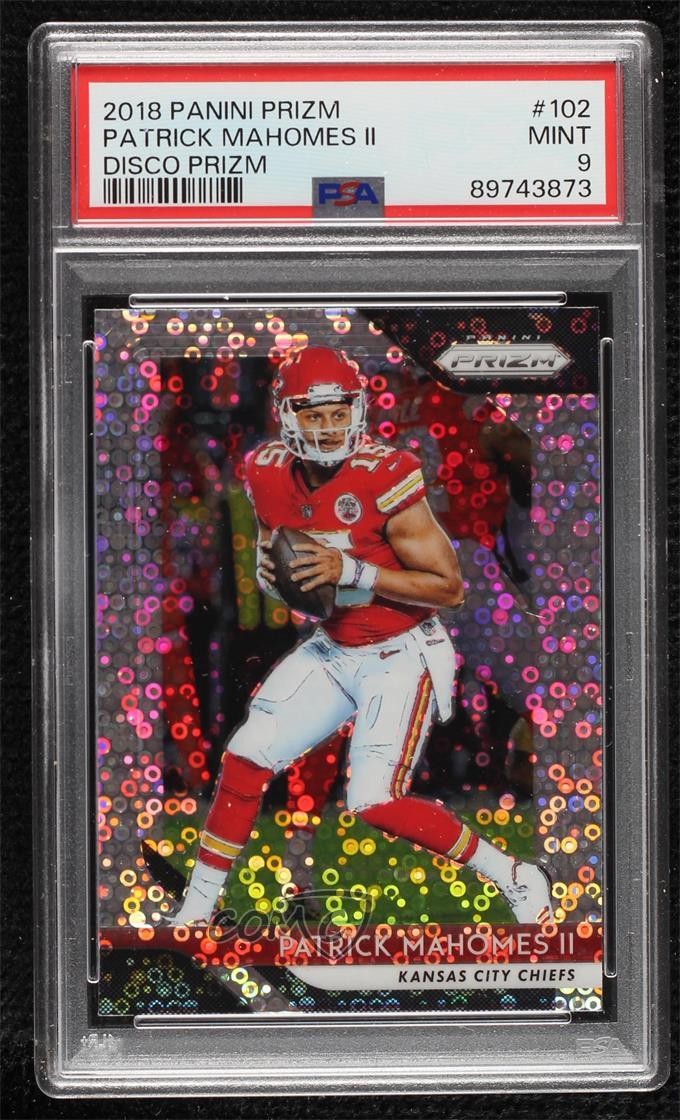 2018 Panini Prizm Disco Prizm Patrick Mahomes II #102 PSA 9 MINT 1lc0