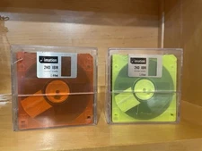 NEW IMATION 3.5" 2HD 1.44MB IBM Formatted Neon+ 22 Diskettes