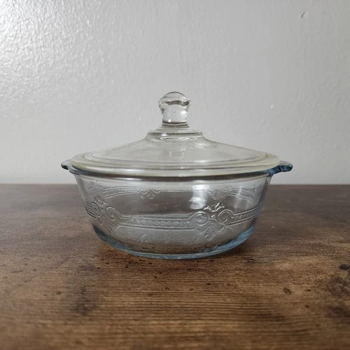 Vintage Fire King Philbe Small Dish Blue Sapphire Covered Dish Candy Fruits