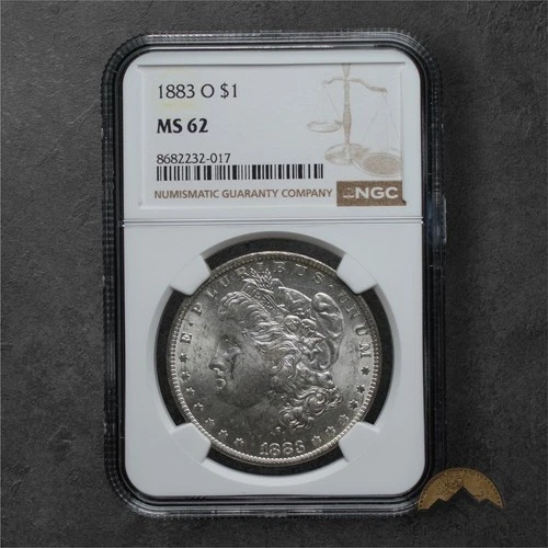 1883-O Silver Morgan Dollar $1 - NGC MS62 - New Orleans