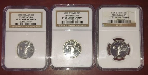 1999-S Pennsylvania Silver State Quarter 25c NGC PF69 Ultra Cameo
