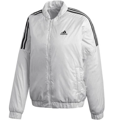 Adidas Damen Bomber Jacke Trainingsjacke Übergang Winter gefüttert hell grau NEU - Bild 1 von 4