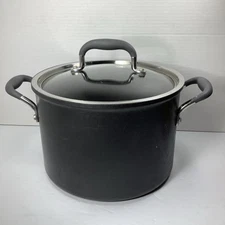 Pampered Chef 8 Qt Titanium Hard Anodized Nonstick Stock Pot With Lid