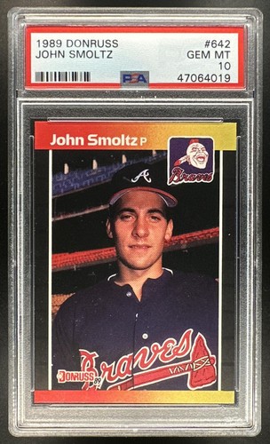 1989 Donruss John Smoltz #642 RC Braves PSA 10
