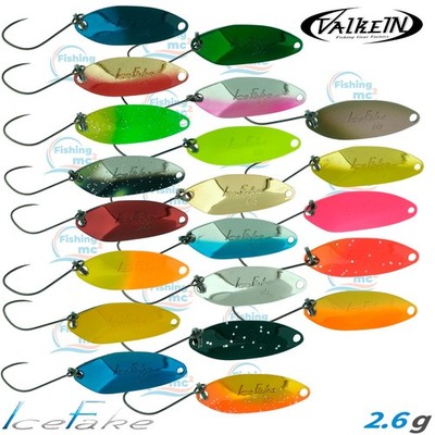 ValkeIN Ice Fake 2.6 g 31 mm Trout Spoon JDM Assorted Colors