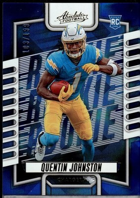 2023 Panini Absolute Quentin Johnston #110 Blue Diamonds 103/199 RC Chargers
