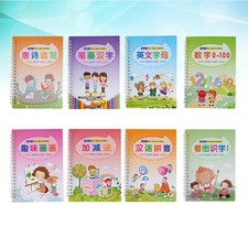 8 Pcs Copybook Writing Practice Book English Chinese Tool