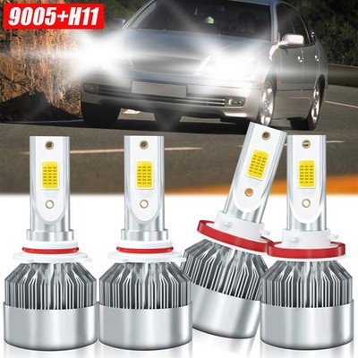 For Lexus GX470 2003-2009 LED Headlight Kit High Low Beam Bulb Combo White 6000K
