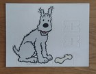 PLV Milou ( Tintin ) Hergé , avec support , édition Casterman 1992