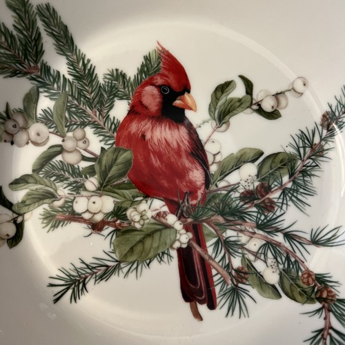 Williams Sonoma Woodland Berry Handled Serving Platter Bowl RETIRED Cardinal NEW - Picture 2 of 5