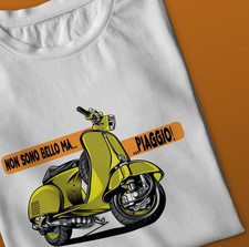 T-SHIRT MAGLIA PIAGGIO VESPA - NON SONO BELLO MA PIAGGIO - Vespa ocra