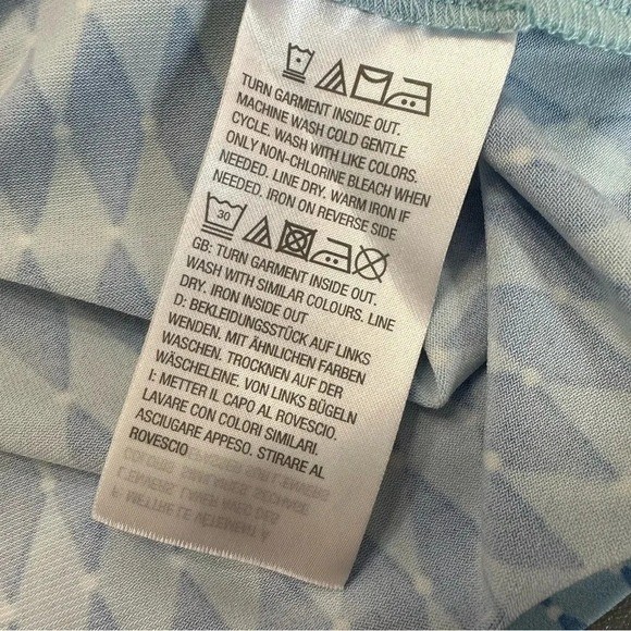 Bob Mackie wearable art XL blue & white festival … - image 6