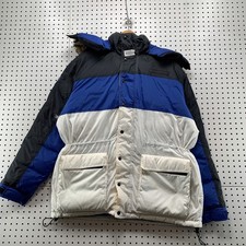 Vintage Polo Sport Ralph Lauren Down Puffer Jacket Mens Large Blue White