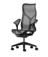 Authentic Herman Miller® Cosm® Task Chair, High Back, Graphite, Leaf Arms