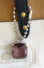COACH Light Purple 1" x 1" Faux Crystal Bag Charm.