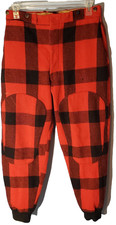 VTG 50s 60s Woolrich Hunting Wool Pants Buffalo Plaid Red Black Med 32x30 Wool