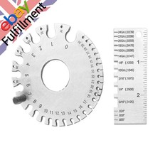 2PCS Sheet Metal Gauge Thickness Gage Measuring Tool US Standard Gauge Tools