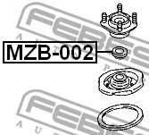 MZB-002 PAR DE RODAMIENTOS DE MONTAJE DE PUNTAL SUPERIOR FEBEST 2 PIEZAS PARA MAZDA 626 V, 626 IV, MX-6 Foto 3 de 4
