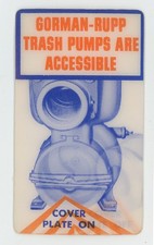 Gorman-Rupp Trash Pumps 1960's Vari-Vue Advertising Motion Lenticular Card