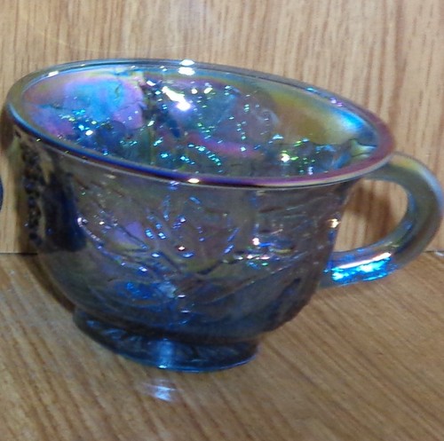 Indiana Glass Iridescent Blue Carnival Glass REPLACEMENT PUNCH BOWL CUP