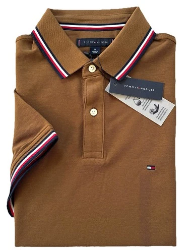 Tommy Hilfiger Men's Regular Fit Wicking Short Sleeve Polo - Grown - product listing photo