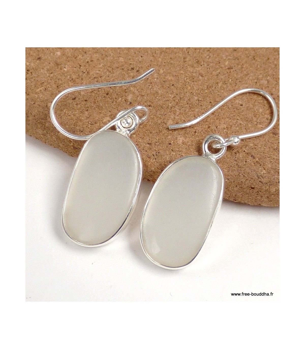 Boucles d'oreilles pierre de lune véritable et argent 925 | Éclat du Sri Lanka