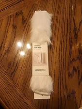 U Brands Round Fur Rug White Faux Sheepskin Soft Fluffy 3ft Diameter