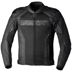 RST S1 Mesh Ce Leather Jacket Motorbike Motorcycle Black / Black