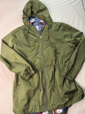 Time in true green rain jacket