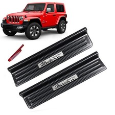 Rowa Door Sill Guards Compatible with Jeep 2018-2026 Wrangler JL JLU 2020-2...