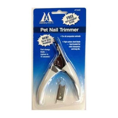 Sure Grip Rubber Handle Nail Trimmer For Dogs Extra Blade Heat Treated Steel