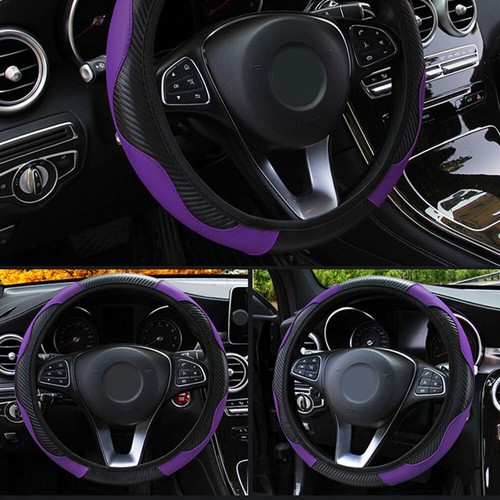 15''/38cm Car Steering Wheel Cover Anti-slip Protector PU Leather Accessories - Imagen 15 de 15