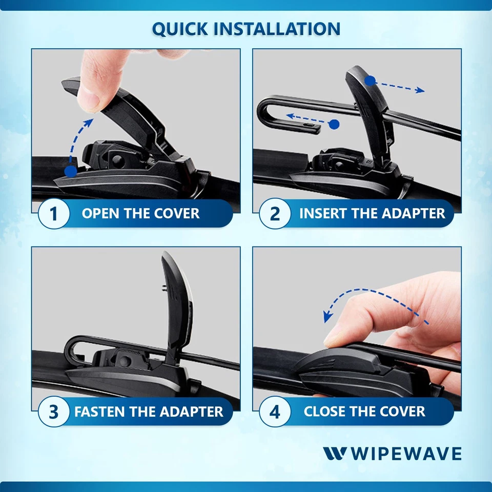 2pcs Wiper blades Set for Chevrolet Cruze 09-16 Front Windscreen | WipeWave — 第 3/4 张图片