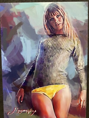 Britt Ekland #3 Art Card Limited Numbered xx/50 Edward Vela Signed 2020.