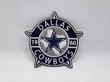 NEW  Dallas Cowboys METTALIC THREAD  Iron On  Embroidered Patch 3.5" STAR 