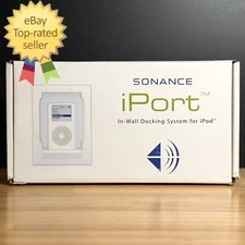 ⚡️RARE Sonance iPort In-Wall iPod Docking Station NEW Open Box ⚠️Missing 1 Cable