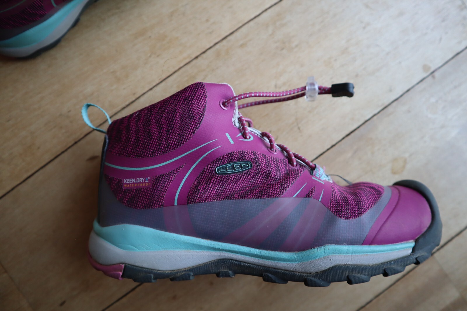 KEEN Sneakers Cranberry & Turchese Tessili e Sintetiche ACUTE Lacciate Giovani US 3 EU 35