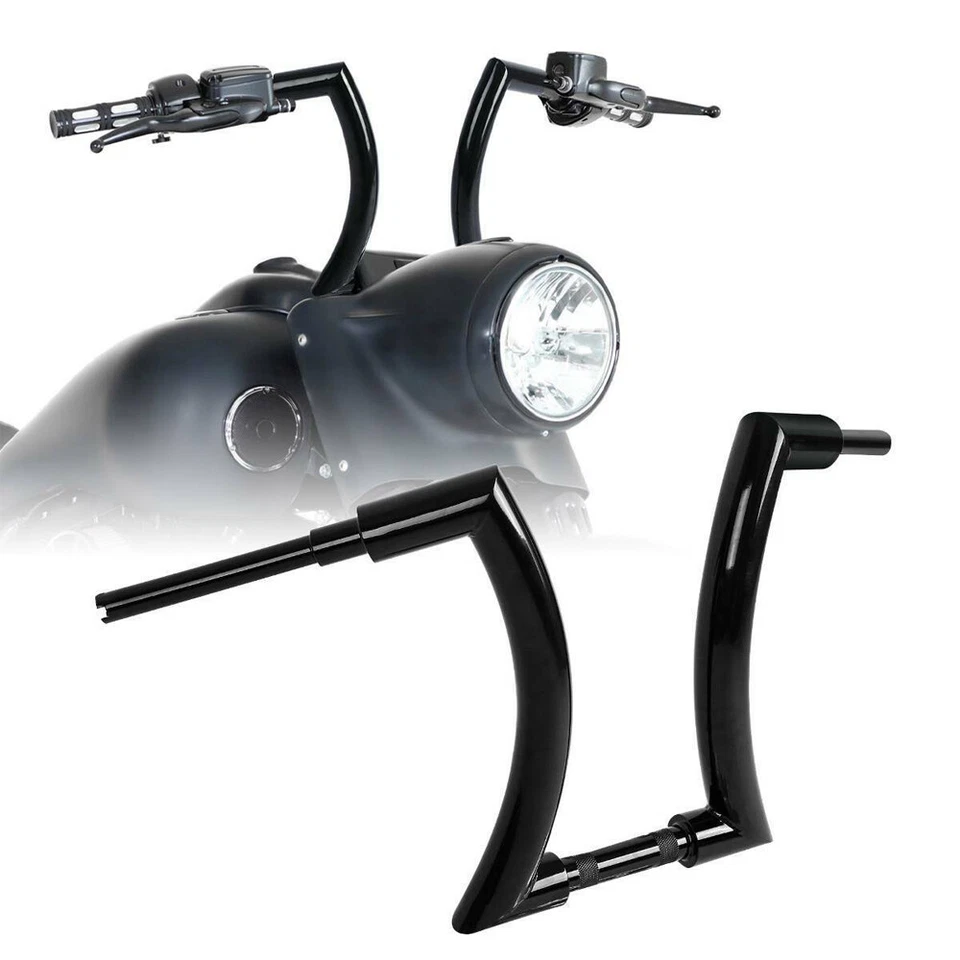14'' RISE APE HANGER HANDLEBARS FAT 1-1/4" DNA BARS FOR HARLEY Forty-Eight XL FX Foto 3 de 4