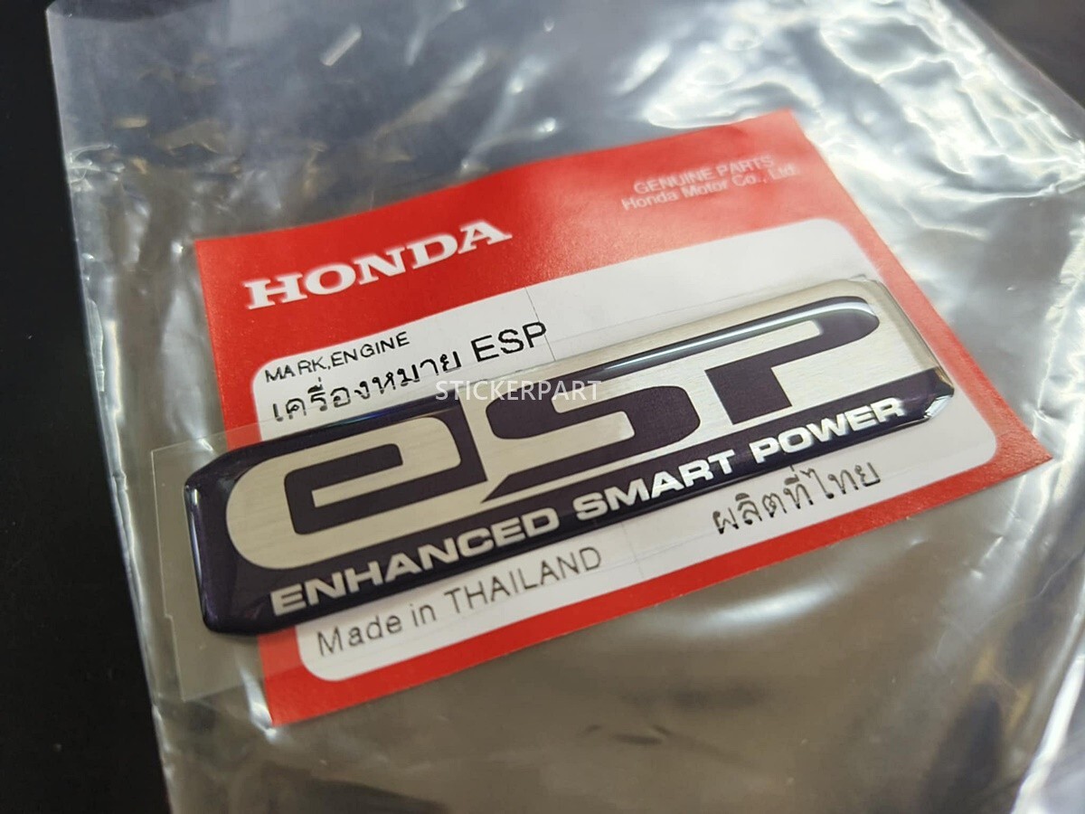 FIT HONDA ESP STICKER EMBLEM DECAL BLACK SILVER 17X70mm. FORZA ADV