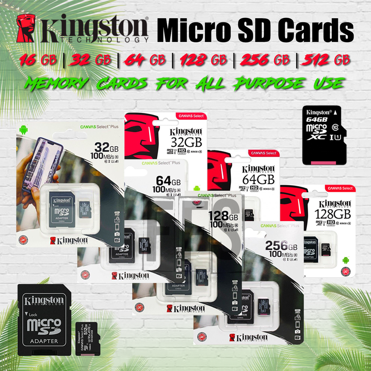 Kingston Micro SD Card 16gb 32gb 64gb 128gb 256gb Flash Memory