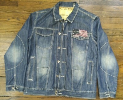 Marc Buchanan Mens Denim Jean jacket Declaration 1776 Size 4X VTG