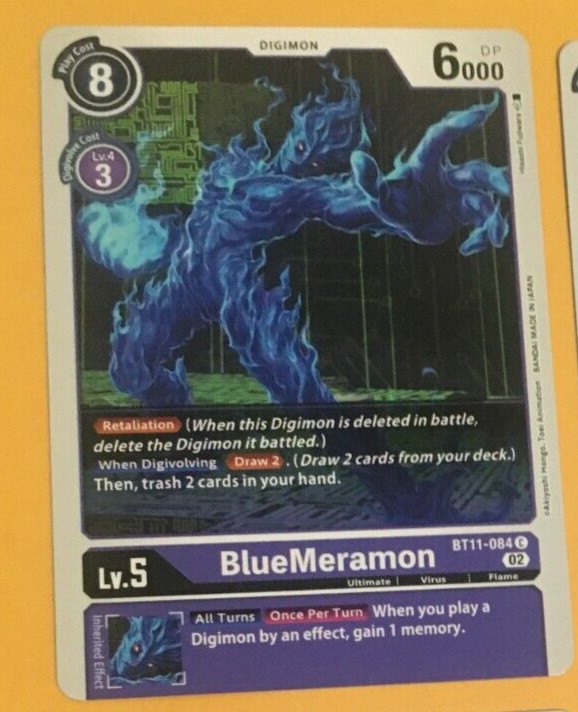 BlueMeramon BT11-084 C Digimon CCG | Dimensional Phase Near Mint