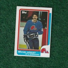 MICHEL GOULET - NHL HOF - 1986-87 TOPPS BASE CARD # 92 - QUEBEC NORDIQUES - NHL
