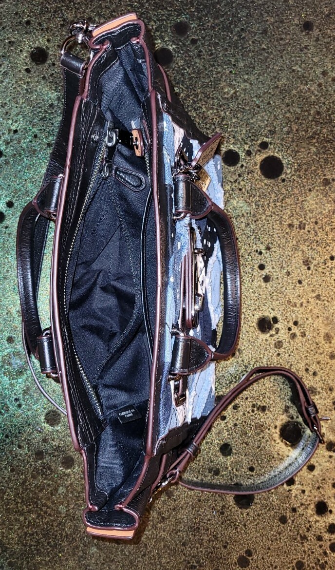 COACH SWAGGER PATCHWORK CARRYALL MULTI-COLOR SATC… - image 8