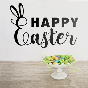 Easter Day Vinyl Wall Art Decal Happy Easter 15 X 23