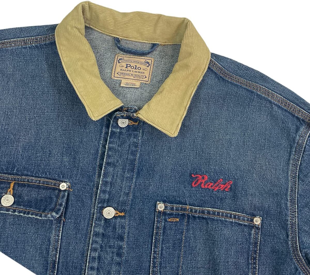 Polo Ralph Lauren Mens Tiger Patch 1967 Dungaree Denim Polo Ralph Lauren Mens Tiger Patch 1967 Dungaree Denim