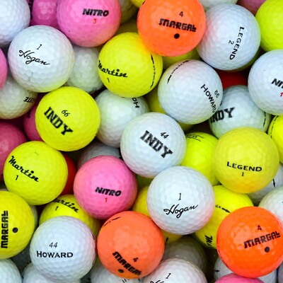 Gemischte Marken Optik Golfbälle farbig & weiß Übungsdistanz gebraucht Lakebälle