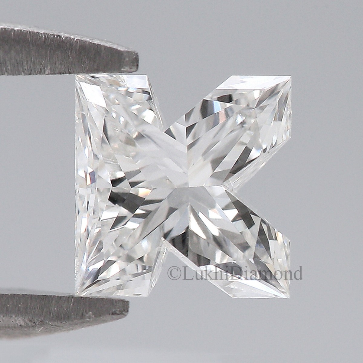 0.88 CT Alphabet-K Cut Diamond E Color VS1 Clarity Lab Created CVD 